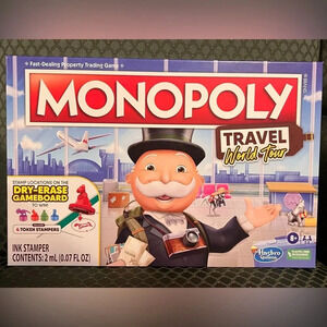 NEW Hasbro Monopoly Travel World Tour Board Game for Families